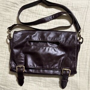 Latico Rich Brown Leather Crossbody Bag